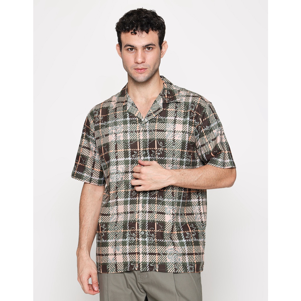 Walrus Kemeja Studio Plaid Print Motif Pria 119707382
