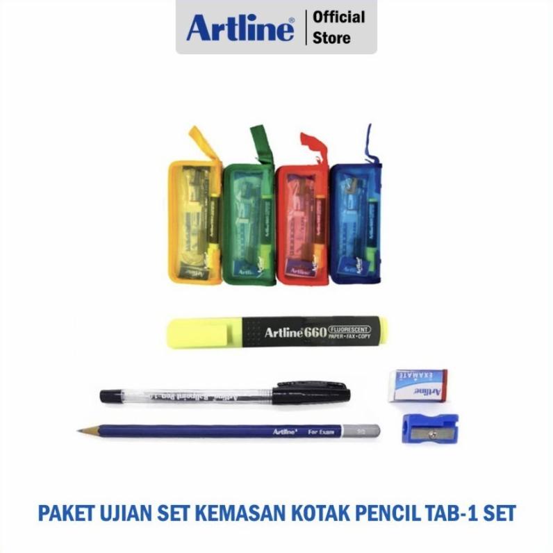 

Cod Paket Ujian Artline Set Kotak Pensil Tab-1 Original