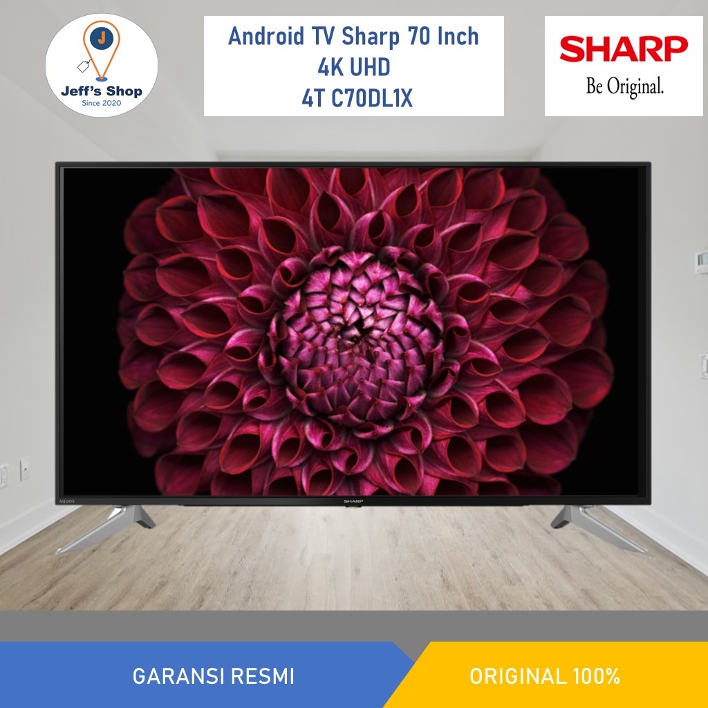 LED Android Smart TV Sharp 70 Inch 4K Ultra-HDR 4T C70DL1X