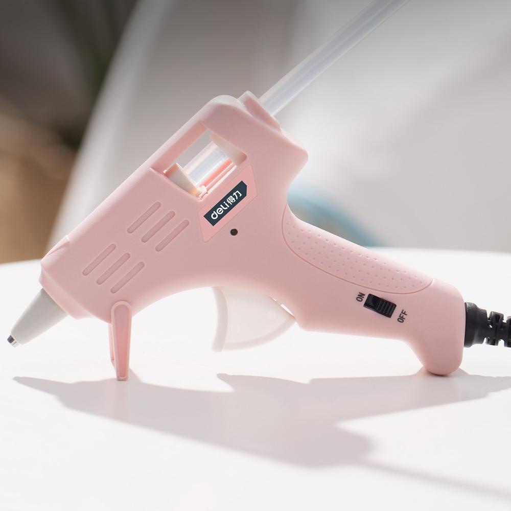 

New Deli Melt Glue Gun/Lem Tembak 20W Warna Biru/Pink Gratis 10 Lem DL39002X /Alat Perkakas ,,