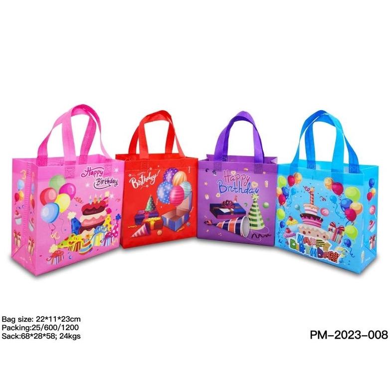 

Hot Sale 1 Lsn / 12pcs Goodie Bag Karakter Anak/Ulang Tahun 22x23x11 Goodiebag Laminating Animasi .,