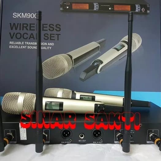 NEW MIC WIRELESS SENNHEISER SKM 9000/9045 ( HANDHELD ) 4 ANTENA ORIGINAL TERBARU