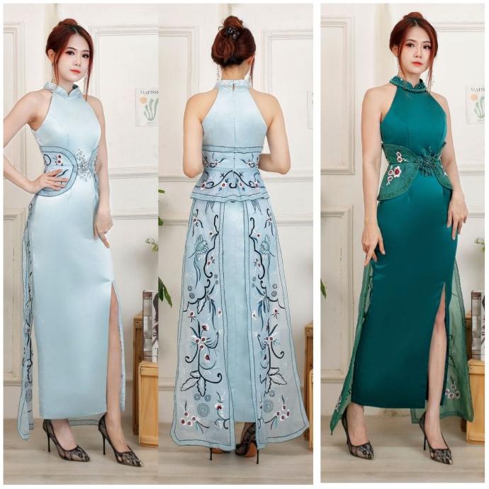 Cheongsam shangsai sangjit longdress lamaran dress tunangan ws070323