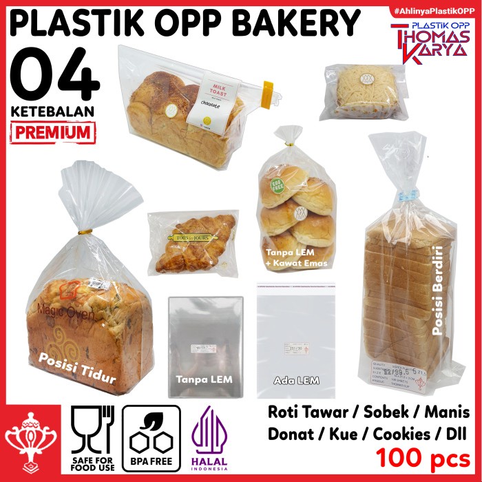 

Promo 28X39.5 Plastik Opp Tebal (Polos /Tanpa Lem) Plastik Roti Tawar Bening Terbaru