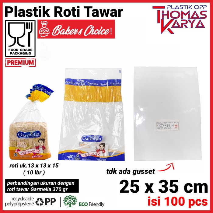 

Promo 25X35 Cm Plastik Opp Tebal (Polos/Tanpa Lem) Plastik Roti Tawar 370 Gr Terbaru