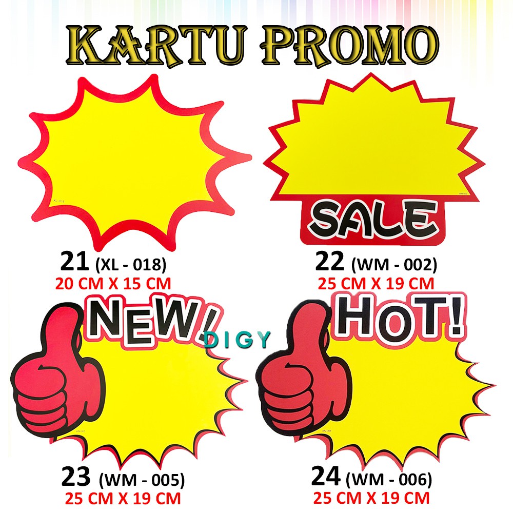 

[Harga / 20 Pcs] Kertas Jepit Harga Tulisan 22-46 / Kertas Harga / Kartu Si