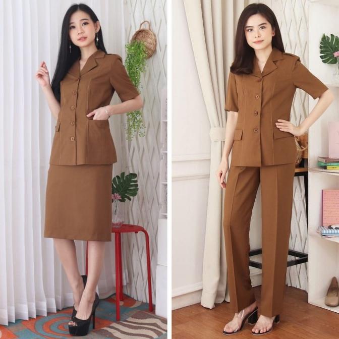 blazer baju Pemda seragam dinas Pemda ASN seragam khaki baju khaki asn