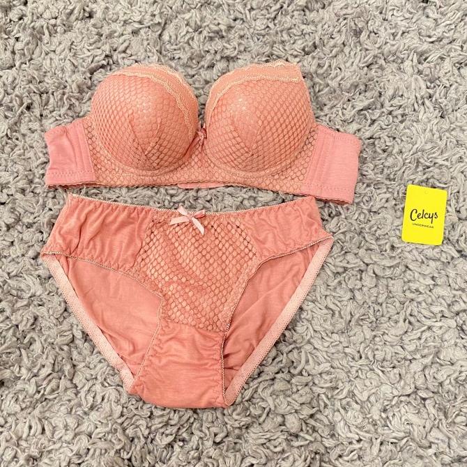 Celcys Bra Set Art 365 | Bra Kawat 32-38 Cup B | BH Set Busa Tipis