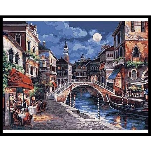 

TERMURAH DIY PAINTING PAINT BY NUMBERS CANVAS LUKIS VENICE ITALY 40*50 !!!!!!