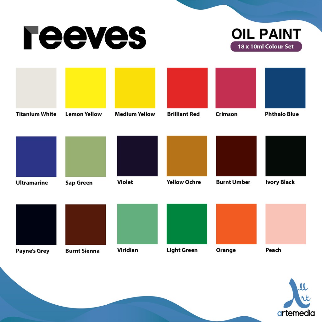 

Cat Nyak Reeves 18X10Ml Oil Color Tube Set