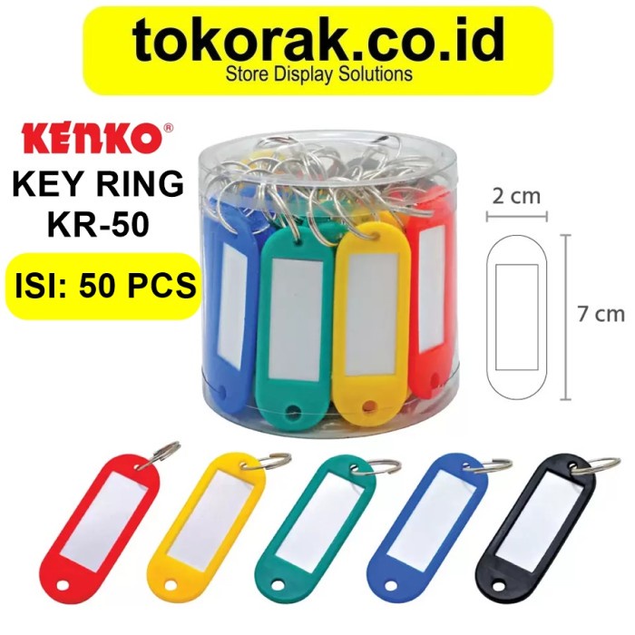 

Key Ring Kenko Gantungan Kunci Label Nama Kr 50 Pcs Name Tag Kr50 Promo Terbaru