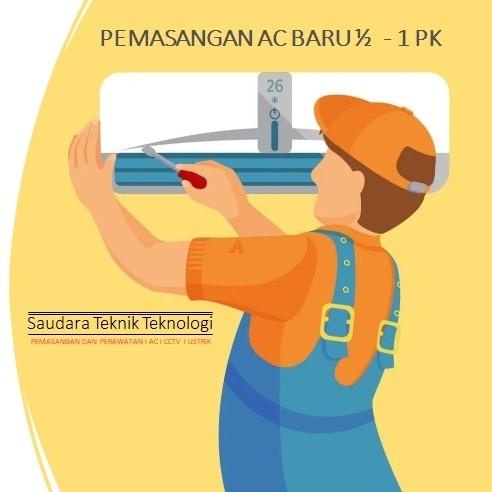 Jasa Pasang Ac Baru 1/2 - 1Pk + Vacum