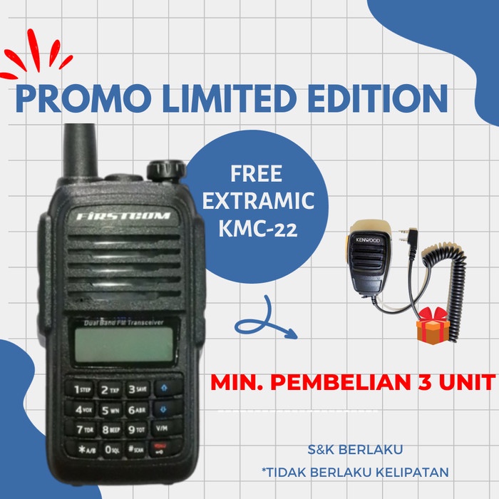 {AdeShop} Firstcom Fc 77 Fc77r Dualband Ht Firstcom fc 77 Fm Tranceiver Original Diskon