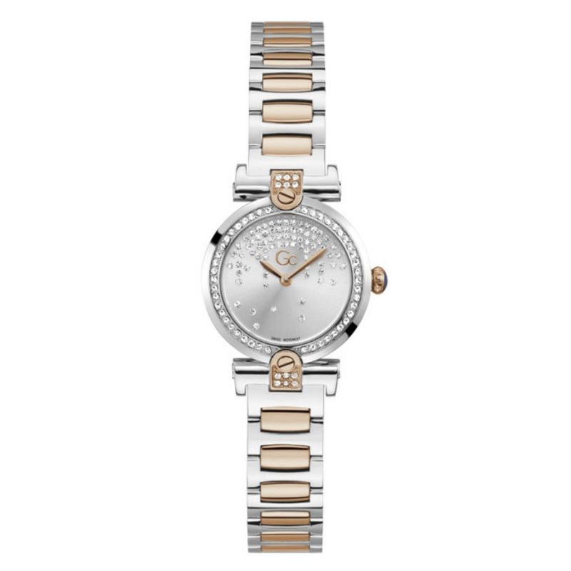 jam tangan wanita original GC Y97001L1MF SILVER ROSEGOLD