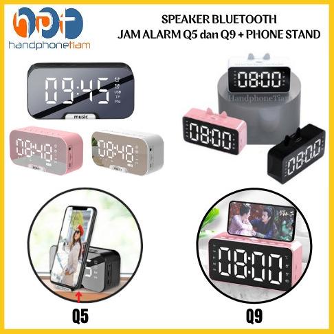 SPEAKER BLUETOOTH JAM ALARM Q5 Q9 + PHONE STAND HOLDER 3IN1 FM RADIO