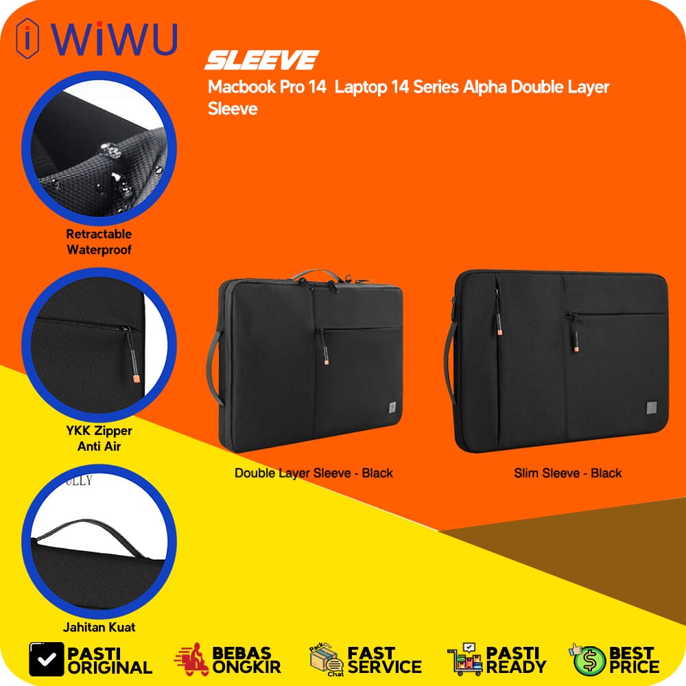 Tas Laptop Clutch Sleeve Hp Dell Asus Lenovo Macbook iPad Case 14 inch