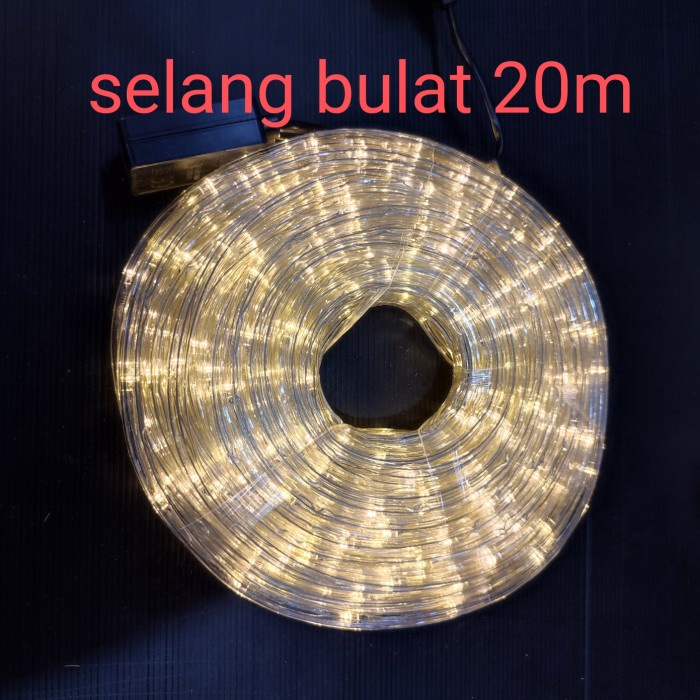 led strip lampu selang hias bulat paket 20m warm white dekor dekorasi Murah
