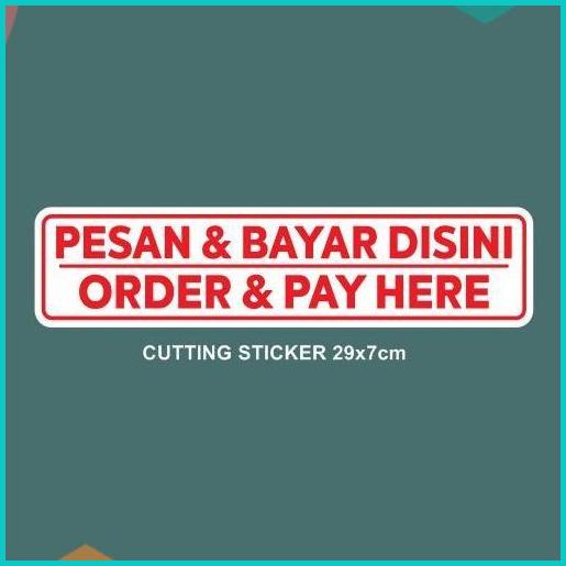 

Cutting Sticker Pesan dan Bayar disini Order and Pay Here 29cm 20JVLZ