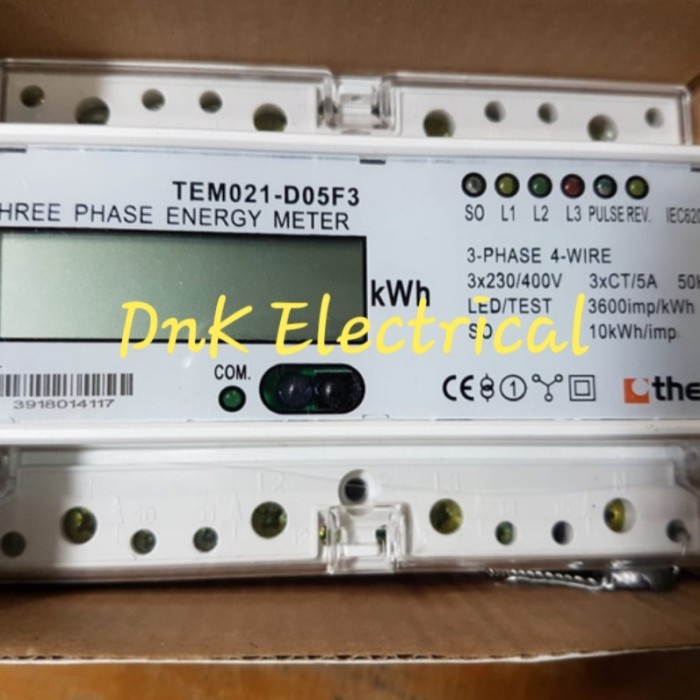 KWH Meter 3 Phase Merk Thera TEM021-D05F3 Digital (LCD) via CT