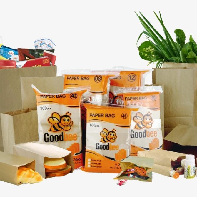 

Promo Paper Bag Size M - Medium - Snack - Kantong Kertas Roti - Brown Bahan Terbaik