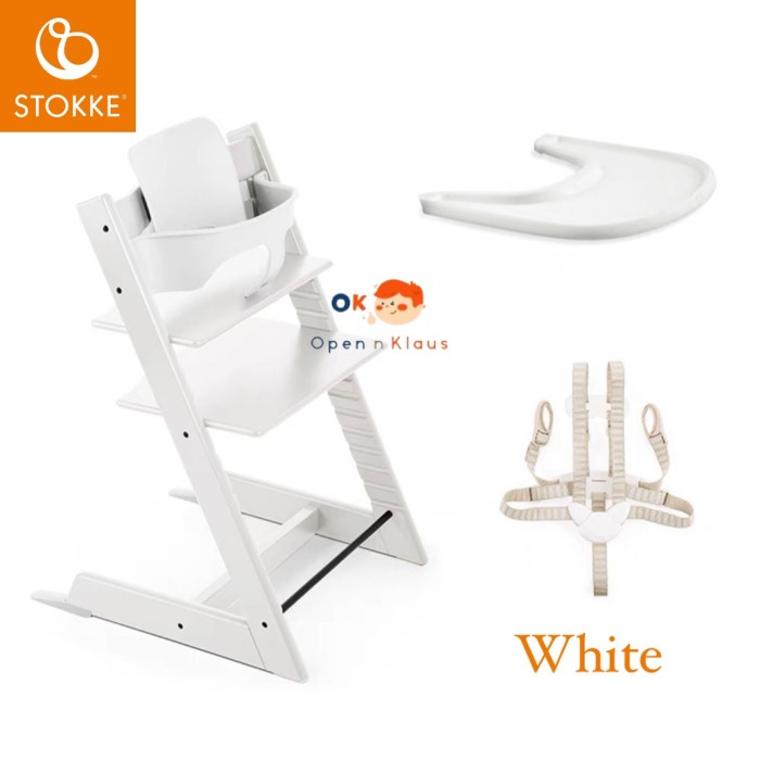Promo Stokke Tripp Trapp Chair + Baby Set With Harness + Tray Complete Set