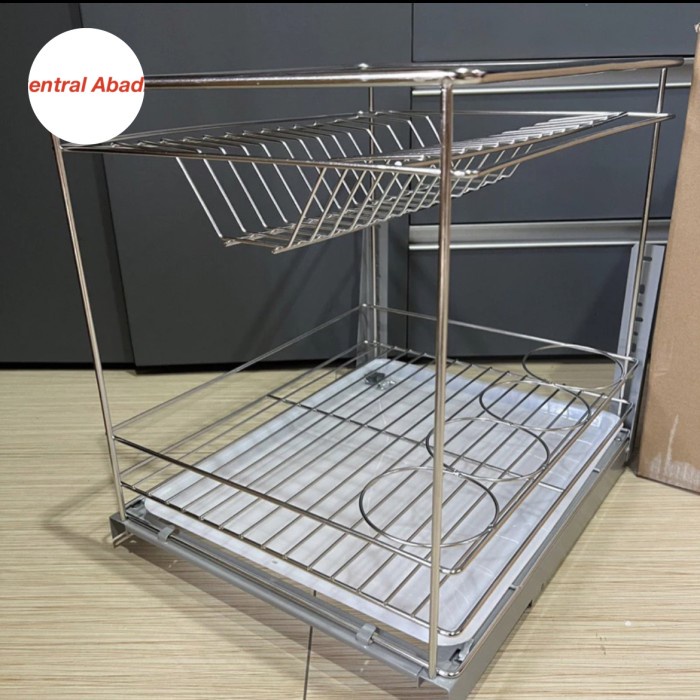 Promo Rak Piring Stainless Kitchen Set / Rak Piring Botol Lemari Taco