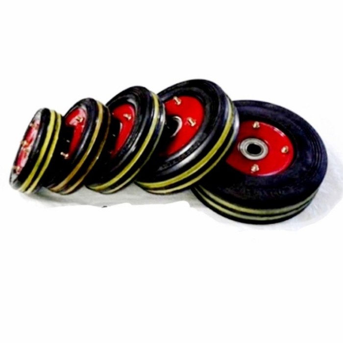 Roda Trolley Lori 10" Inch - Roda Karet - Roda Gerobak Hanya Ban Mati Promo Terbaru