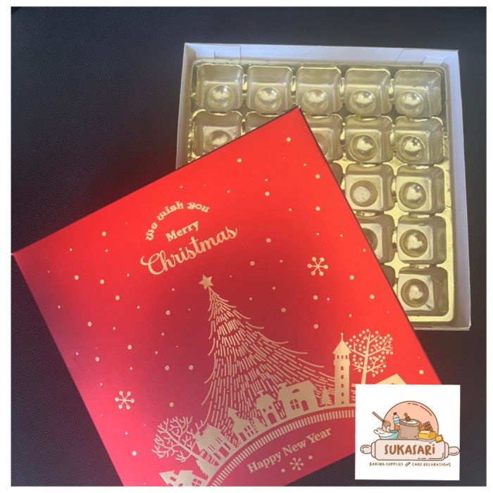 Dus Natal (10) box Nastar sekat 20 kue kering kuker cookies christmas