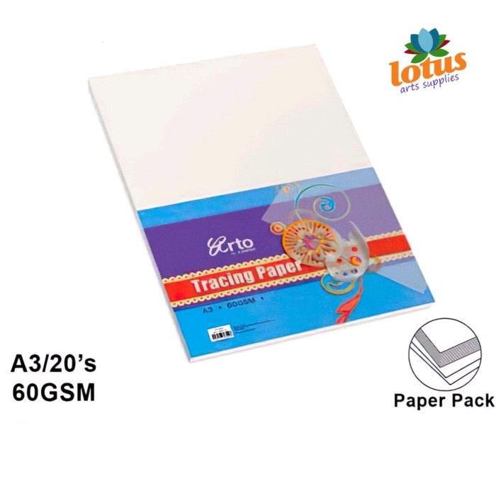 

Promo Arto Tracing Paper / Kertas Kalkir A3 - 60 Gsm - 20S Terbaru