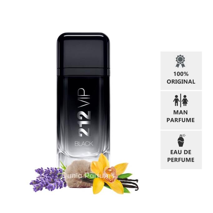Parfum Pria 212 VIP Black Man EDP Original CH Herrera Wangi Aromatic