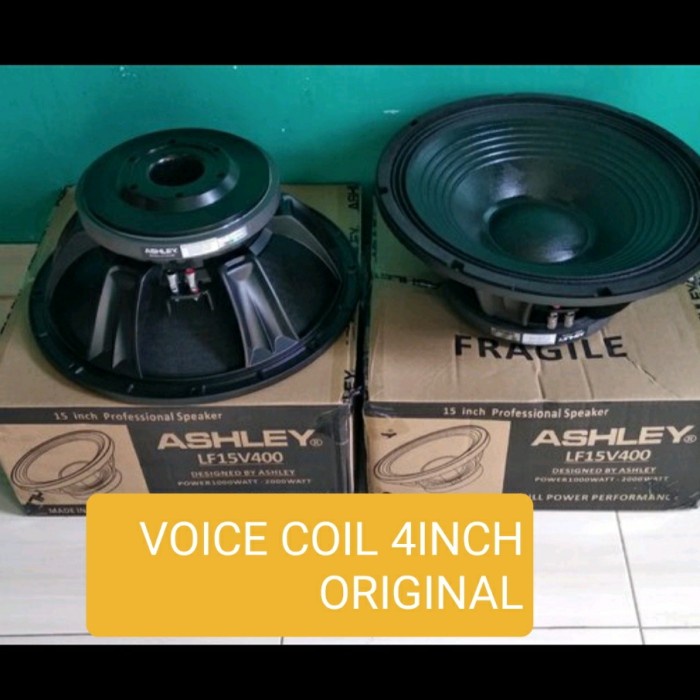 SPEAKER SUBWOOFER 15INCH ASHLEY 15LV400 ORIGINAL