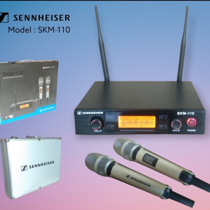 Mic Wireless Dual Mic Sennheiser Skm110 Mikropon Skm 110 Mikrofon