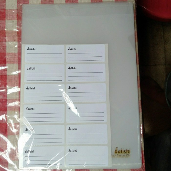 

Termurah Map L, Bening, A4, Clear Sleeves, Merk Daiichi / Pack Terbaik