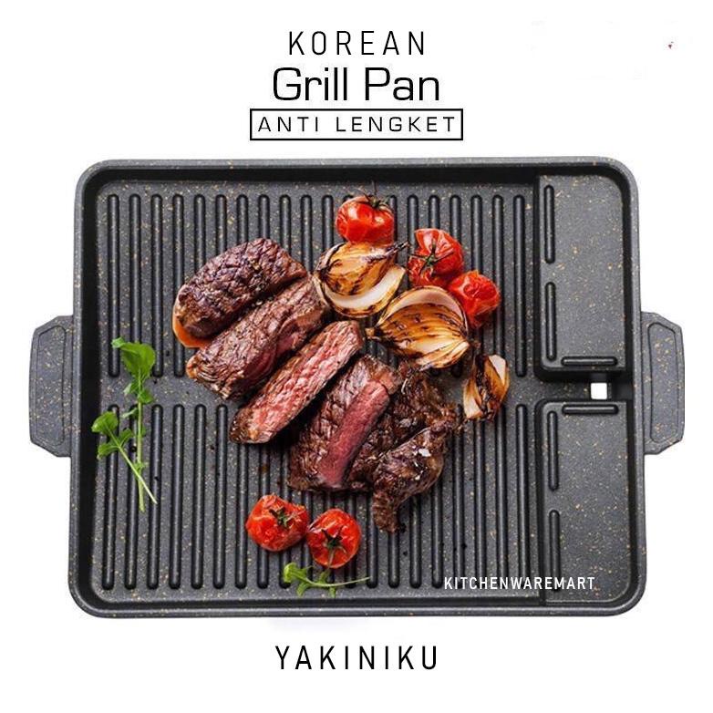 TERBARU KOREAN GRILL PAN / PANGGANGAN BBQ / BBQ GRILL PAN ( ANTI LENGKET ) SALE