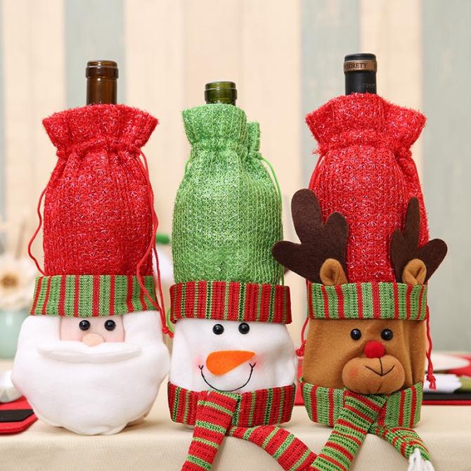 

Sarung Botol Natal Santa Wine Bottle Cover Christmas Gift Kado Natal Original