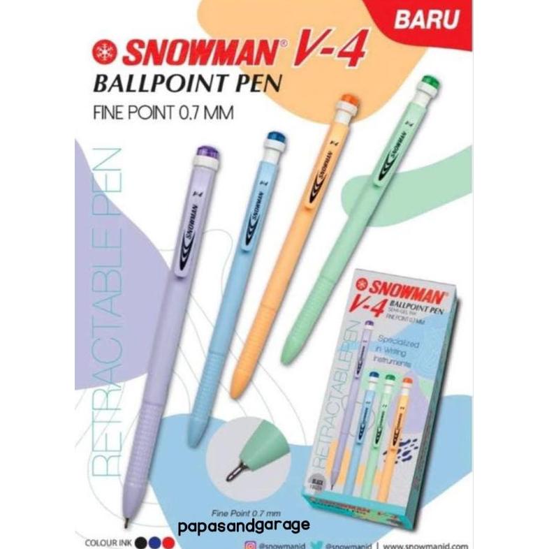 

Pulpen Snowman V-4 hitam