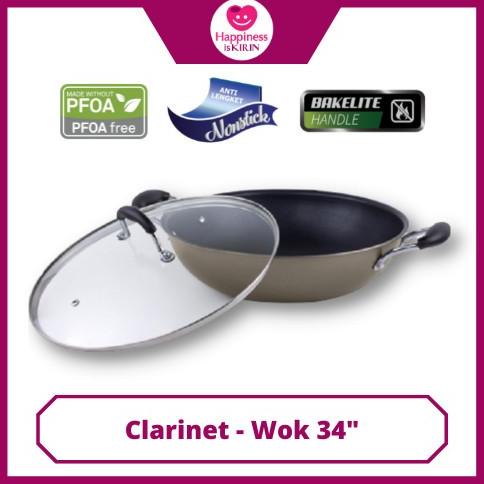 Kirin Wok Clarinet 34cm Teflon Classic Wajan