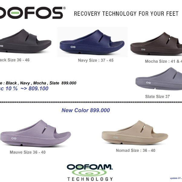 PROMO OOAHH SLIDE ( Oofos Sandal Recovery dan U.Plantar fascities )
