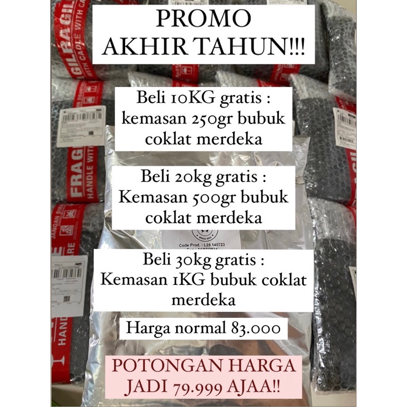 

!!! Bubuk Coklat Merdeka, Bubuk Coklat Tanpa Gula 1.000Gr, Bubuk Numan