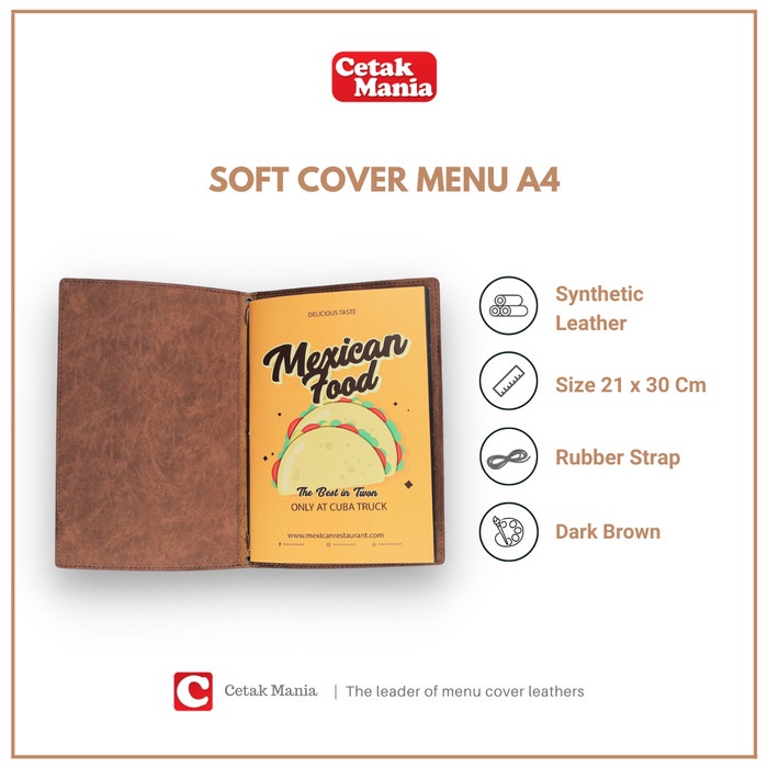 

SOFT COVER MENU KULIT A4 - READY STOCK