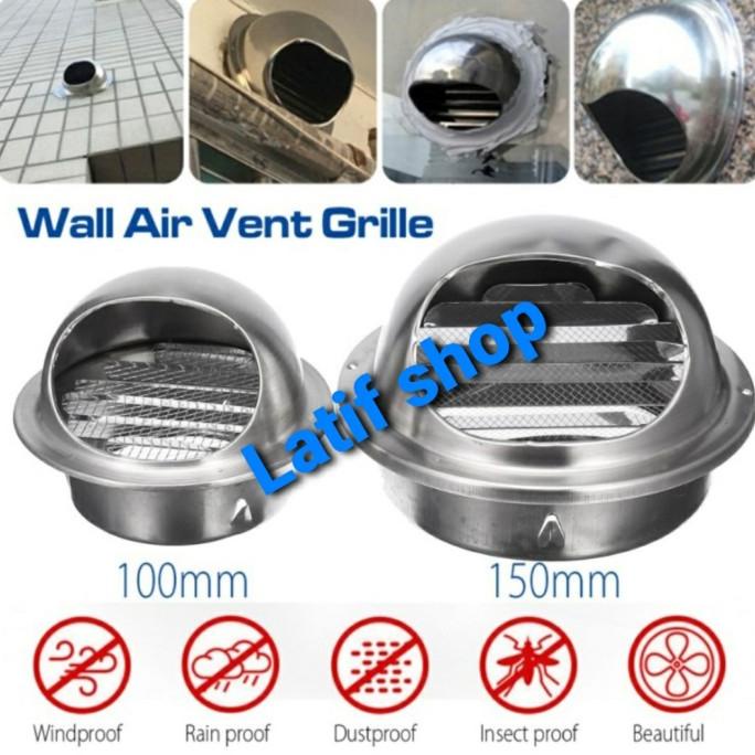 end ducting 4" grill flexible ducting 4 in /penutup ventilasi cerobong