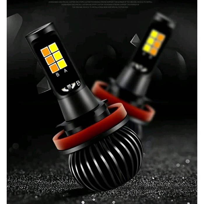 Cod Foglamp Lampu Kabut Avanza Led White Yellow Putih Kuning Duo Color Kode Hm006