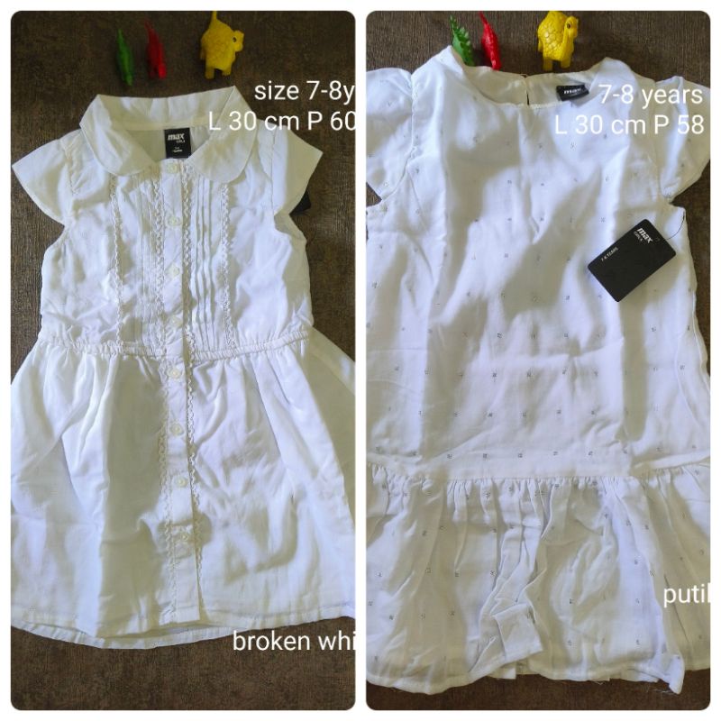 Dress anak Max girls ori white version