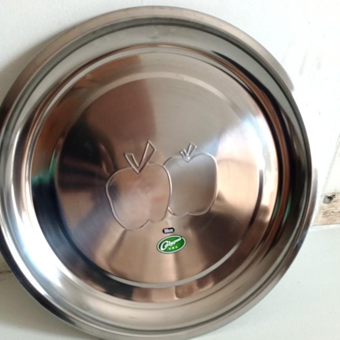 Tray/Tampah/Baki/Nampan stainless steel bulat diameter 50 cm
