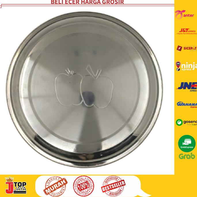 Tray|Tampah|Baki|Nampan Stainless Steel Bulat Diameter 50cm