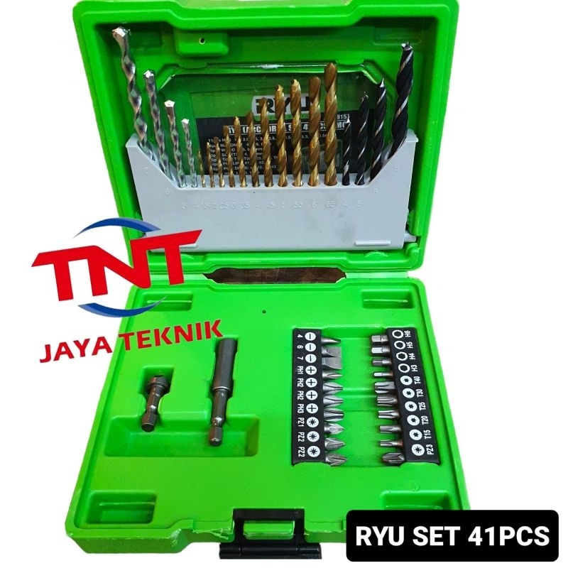 Ryu Mata Bor Set Besi Kayu Beton 41 Pcs / Matabor Set Ryu Kayu Besi Beton 41Pcs / Mata Bor Ryu Set