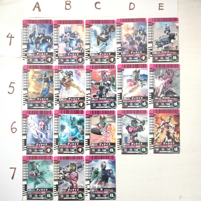 kartu kamen rider ganbaride decade masked rider card bandai japan ori telorayampuyuh