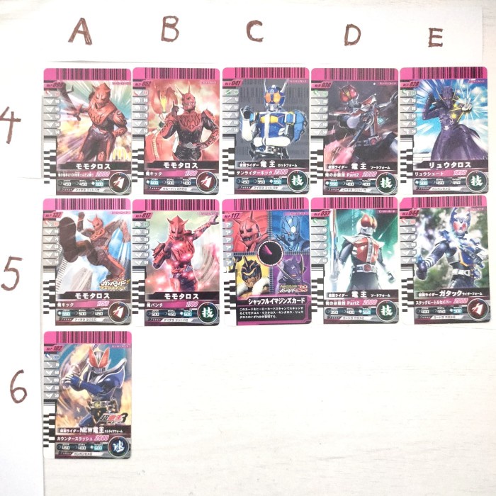 kartu kamen rider ganbaride den-o masked rider card bandai japan ori telorayampuyuh