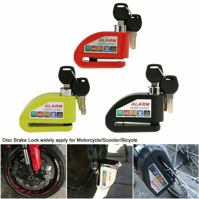 Kunci Disc Alarm Motor / Gembok alarm motor / Pengaman motor alarm star