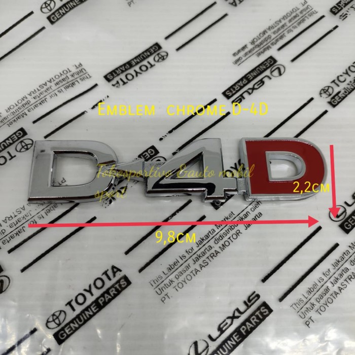 EmbLem logo tulisan Huruf stiker Lambang Toyota D-4D mobil universal star